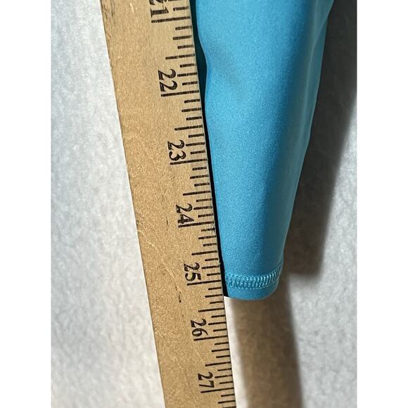 ALO Yoga High Waist Fitness Legging in Blue Splash and Black Logo Band Size S - Picture 10 of 11